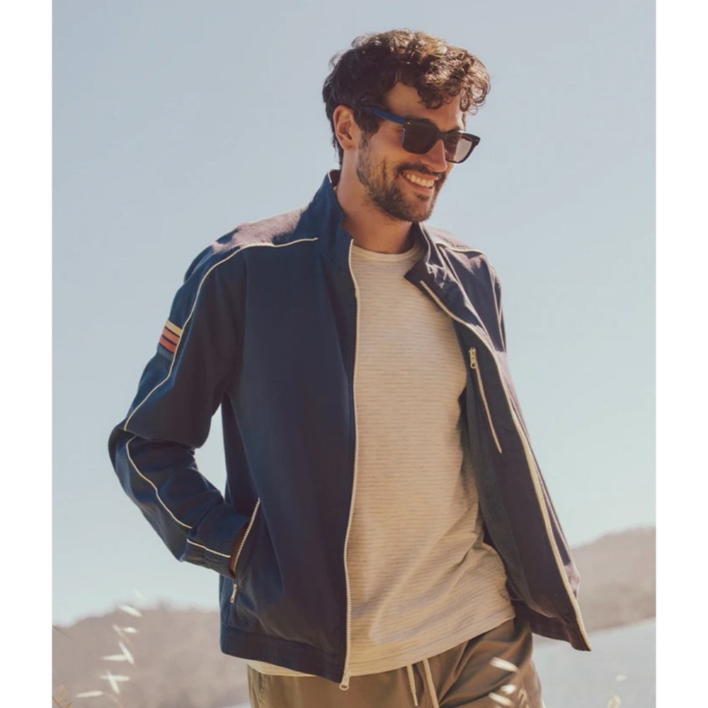 Marine Layer Freeman Stretch Twill Windbreaker L NWT